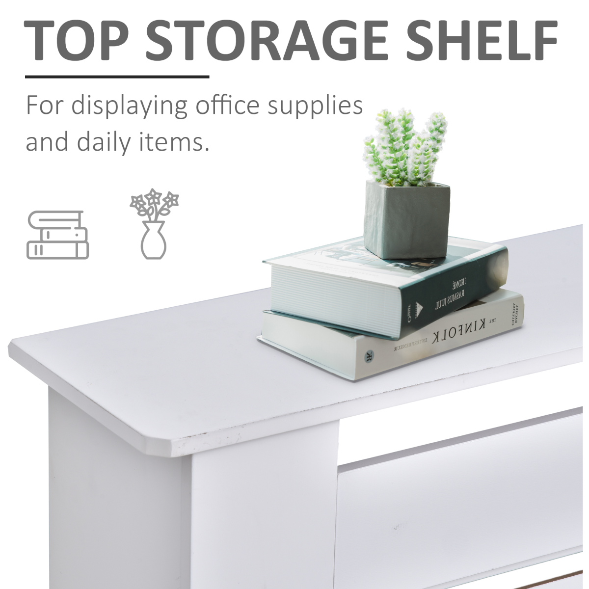 HOMCOM Extendable Radiator Cover with Slatted Design and Top Shelf – MDF Heater Cabinet, White
