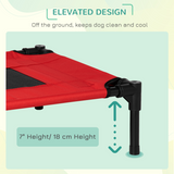Pawhut Elevated Pet Bed – Foldable Portable Cooling Cot Hammock for Dogs & Cats, Indoor & Outdoor, Camping