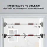 SPORTNOW No-Screw Doorway Pull Up Bar, Adjustable 75–92cm with Non-Slip Grips – 200kg Capacity Chin Up Bar