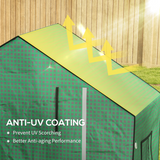 Outsunny PE Greenhouse Replacement Cover with Roll-Up Door & Mesh Windows – Cover Only for 845-511, Green