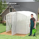 Outsunny 3 x 2 x 2m Polytunnel Greenhouse with Hinged Door, UV-Protective PE Cover & Galvanised Steel Frame