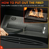 HOMCOM Freestanding Bioethanol Fireplace Stove with 1.2L Tank – No Chimney Needed, Smoke-Free Flames
