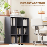 9-Cube Bookcase with Open Storage Compartments – Display Cabinet & Room Divider for Living Room or Office