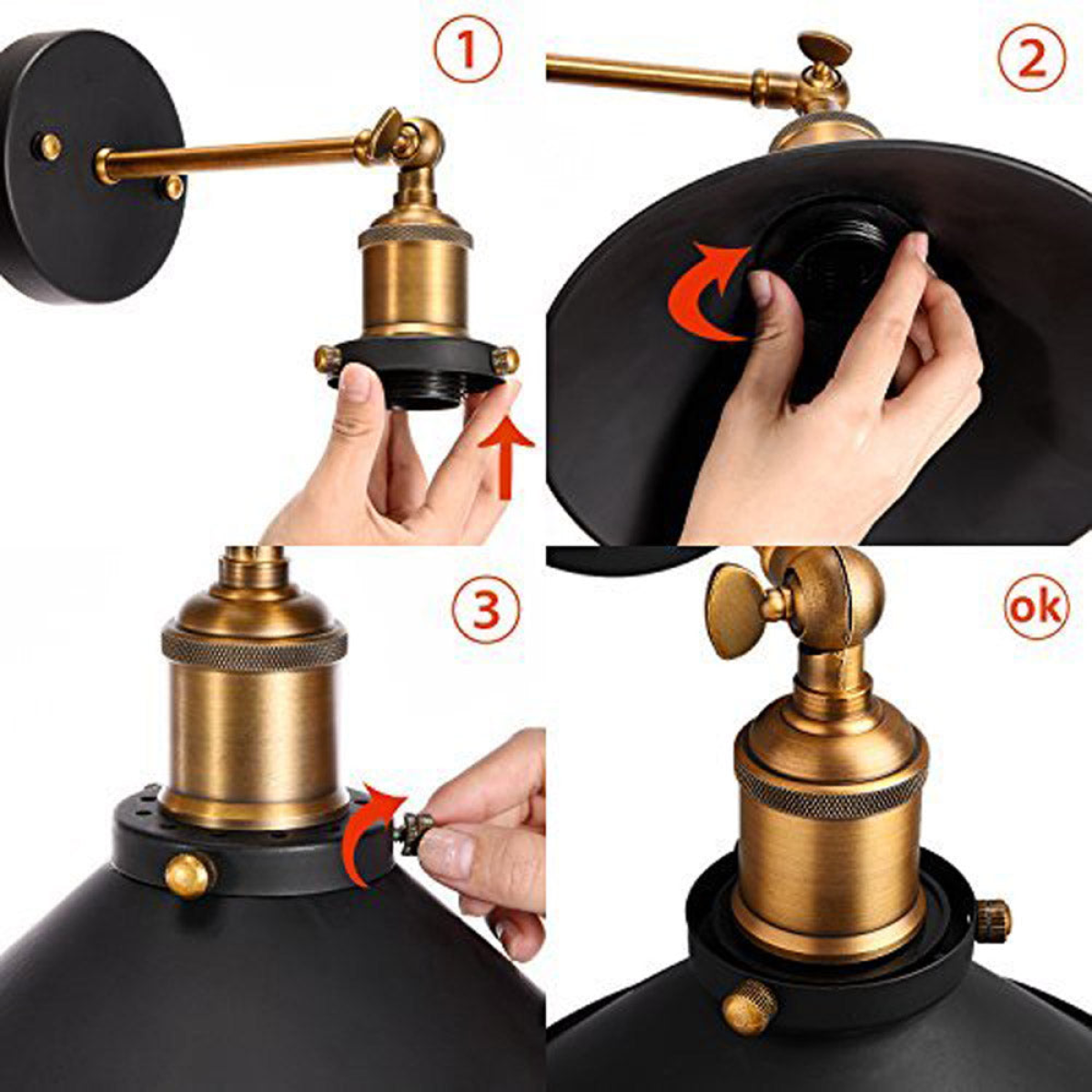 Black Wall Mounted Sconce Light