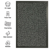 Super Hard-Wearing Barrier Mat, 80 x 300 cm – High-Traffic Entrance Door Mat for Home, Shop & Workplace, Grey
