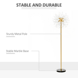 HOMCOM Modern Dandelion Floor Lamp with 8 G9 Lights – Sculptural Statement Lighting for Bedrooms & Lounges