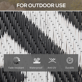 Outsunny Reversible Outdoor Straw Rug, 121 x 182cm