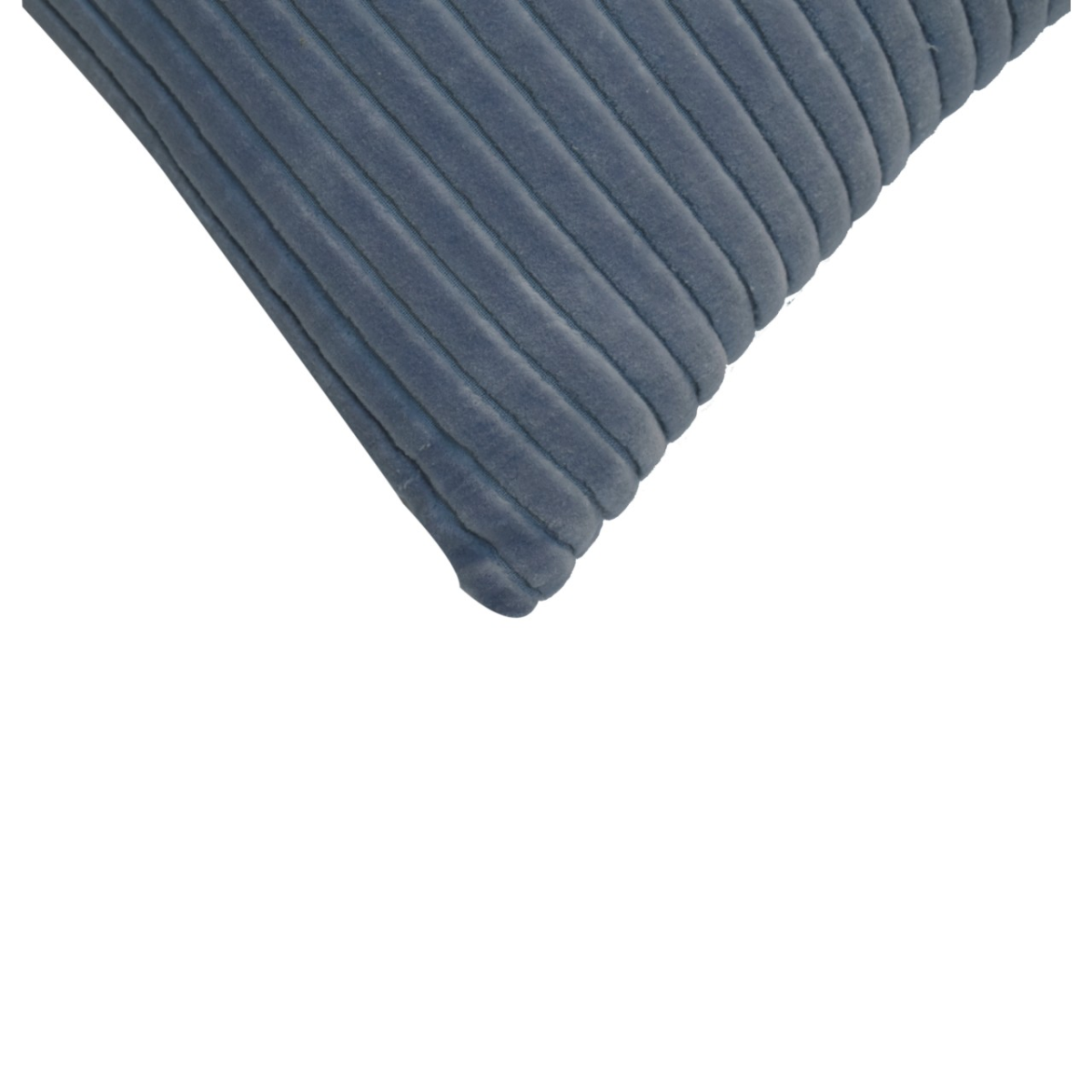 Artisan Furniture Ribbed Cushion Set of 2 – 100% Cotton Scandi-Style Sofa & Bed Cushions, Grey