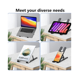 Portable Adjustable Laptop Stand with 7 Height Settings – Foldable Aluminium Alloy Notebook Holder, Black