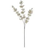 Leaf White Eucalyptus Artificial Foliage Stem with Silk Leaves and Wired Stem – 80cm Home Decor