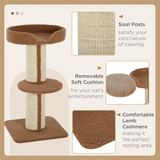 91cm Cat Tree with Plush Top Perch, Sisal Scratching Posts and Middle Perch – Kitten Activity Tower