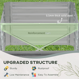Outsunny Galvanised Steel Raised Garden Bed with Reinforced Rods, 180 x 90cm – Outdoor Planter for Flowers & Vegetables