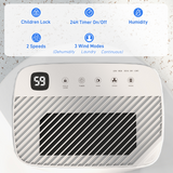 HOMCOM 20L/Day Compact Dehumidifier with 24H Timer – Space-Saving Damp Control for Home & Laundry