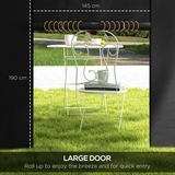 Outsunny 3x3m / 3x6m Pop Up Gazebo Side Panels, 2-Pack with Windows & Zipped Doors – Replacement Set, Black