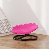 Kids Sensory Spinning Chair with 360° Swivel & Steel Base – Flower-Shaped Seat for Ages 3-6, Pink and Black