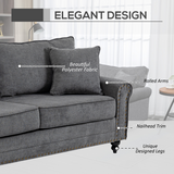 Loveseat wooden leg detail
