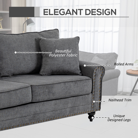 Loveseat wooden leg detail