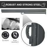 Outsunny 3 x 1.6m Retractable Side Awning Privacy Screen with Steel Frame – Garden Fence Panel, Black