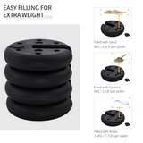 Outsunny Set of 4 Sand-Fillable Gazebo Weights, 4kg Each – Durable Plastic Canopy & Tent Anchors