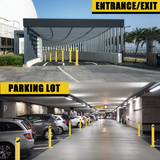 Yellow Steel Parking Bollard Post, 122cm (48in) with 11.4cm Diameter – Powder Coated Safety Barrier