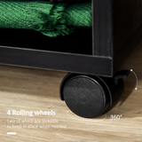 HOMCOM Black Open Wardrobe Clothes Rail with Shelves – Modern Hanging Storage