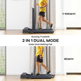 HOMCOM 2.5HP Folding Treadmill Walking Pad with Remote Control, 1-10km/h – Home Running Machine, Black