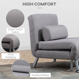 HOMCOM chair bed pillow detail