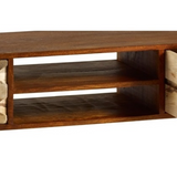 Edison Large TV Stand with Scandinavian-Inspired Tapered Legs and Media Storage – Living Room TV Unit