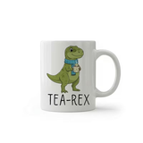 Tea Rex Dinosaur Quote Ceramic Coffee Mug, 320ml – Funny Cute Gift for Dinosaur Lovers, White