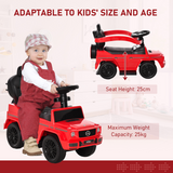 HOMCOM Mercedes-Benz G350 Ride-On Sliding Car with Canopy & Under-Seat Storage – Toddler Floor Slider, Red