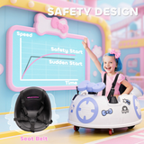 Hello Kitty 6V Electric Ride-On Bumper Car with Joystick, Remote Control & Music – Kids Ages 18-60 Months