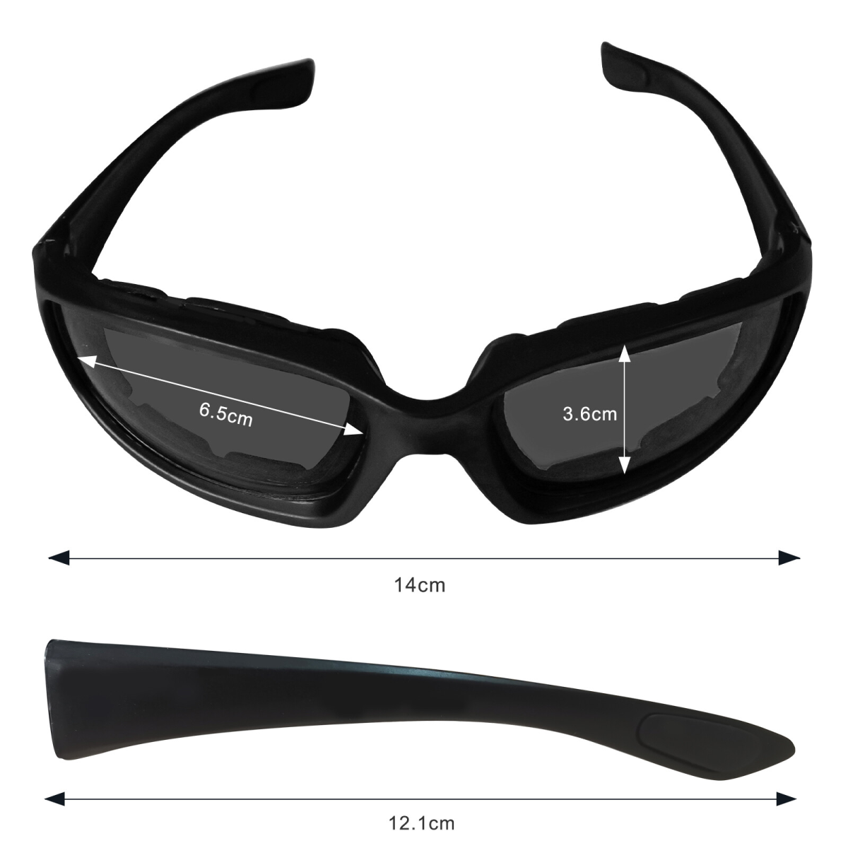 3 Pairs Motorcycle & Cycling Riding Glasses – Wind Resistant Sports Goggles for Men & Women, Grey/Clear/Yellow Lenses