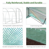 Outsunny 6 x 3m Reinforced Walk-In Polytunnel Greenhouse with Galvanised Steel Frame – Garden Growing