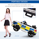 HOMCOM 12V Kids Electric Ride-On Police Car with Remote Control, Siren and Bluetooth – For 3-6 Years