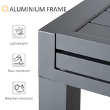 Outsunny Extendable Garden Dining Table for 8–10 with Aluminium Frame, 135–270cm – Grey