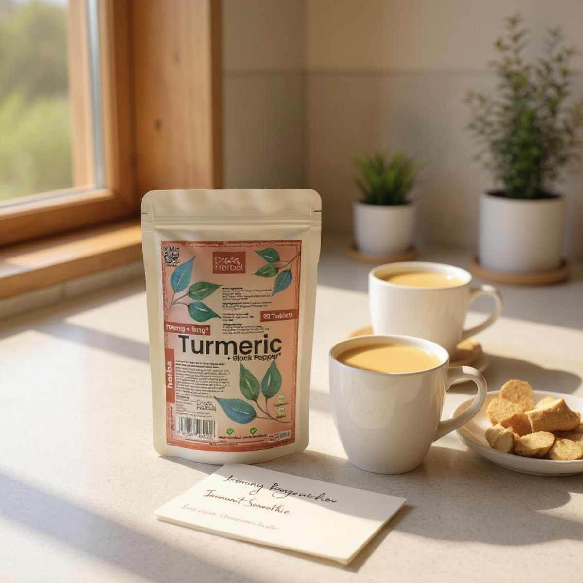 Dr Herbal Turmeric 700mg with Black Pepper – High-Strength Supplement, 90 Tablets