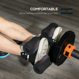 SPORTNOW Tib Bar Tibialis Trainer with Foam Pads for 5cm/2" Olympic Weight Plates – Lower Leg Strength, Black