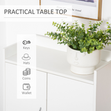Modern Shoe Cabinet with Doors & 4 Shelves – Hallway Storage for 12 Pairs of Shoes