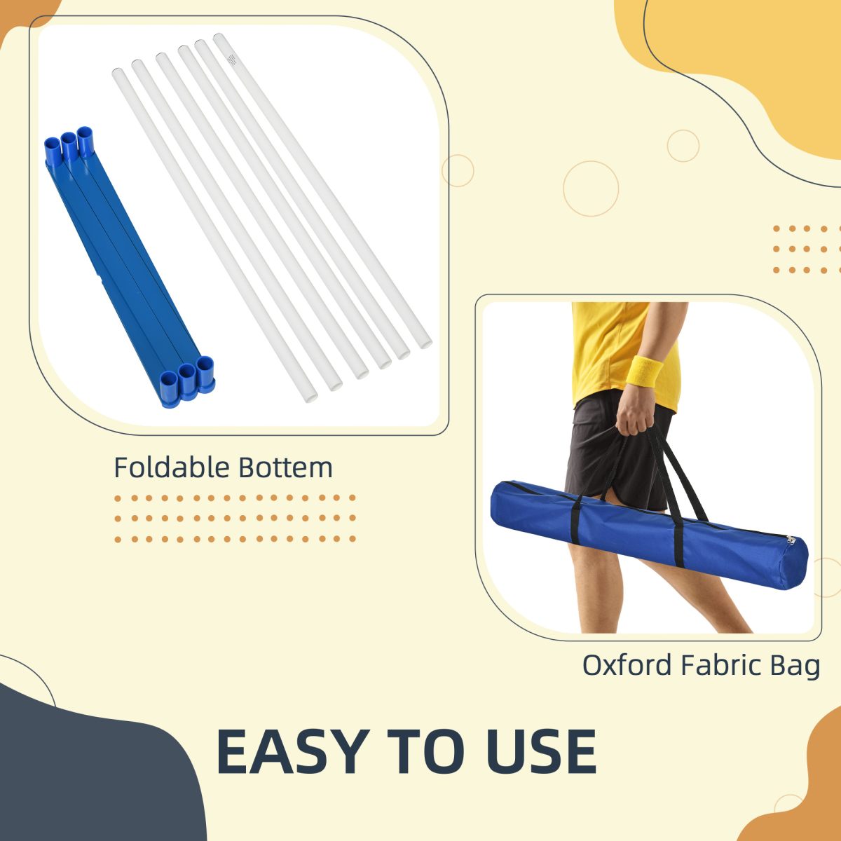 PawHut Dog Weave Pole Set with Carry Bag – Agility Starter Kit for Outdoor Exercise and Training