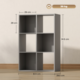 6-Cube Bookcase with Open Storage Shelves – Room Divider & Display Cabinet for Living Room or Office