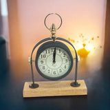 Silent Sweep Black Mantel Clock with Easy-to-Read Face – Quiet Tabletop Timepiece for Bedroom & Office