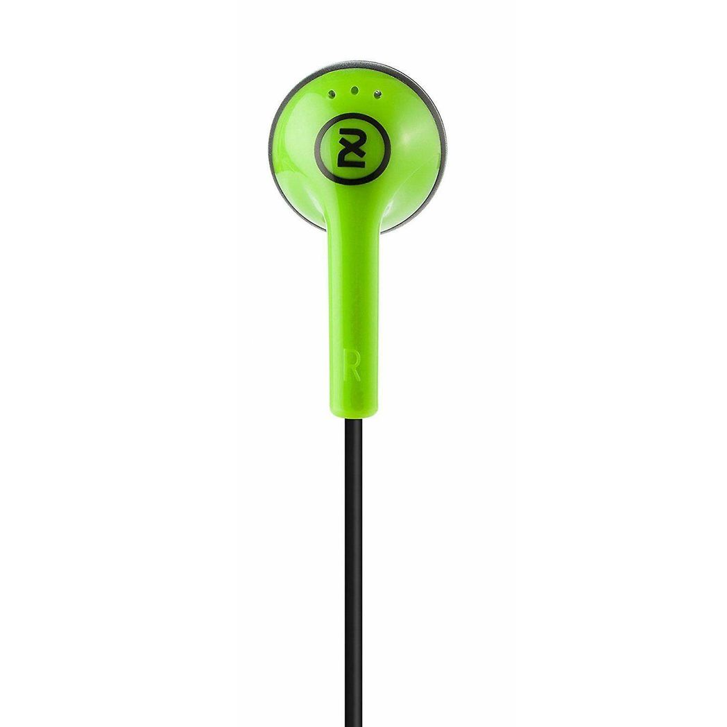 2XL Offset In-Ear Headphones with 3.5mm Jack for Hands-Free Listening – Comfortable Everyday Audio, Green
