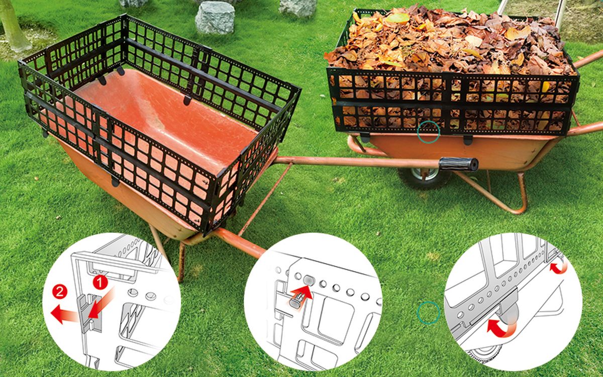 Avilo Wheelbarrow Heightening Barrier – Carry More Leaves and Garden Waste
