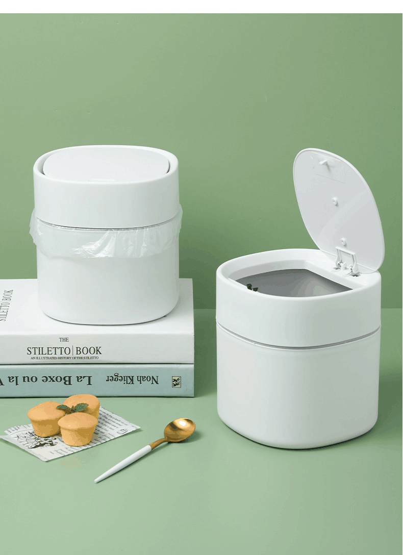 Avilo Countertop Waste Bin – Compact Bin for Kitchen Side, Bathroom or Desk