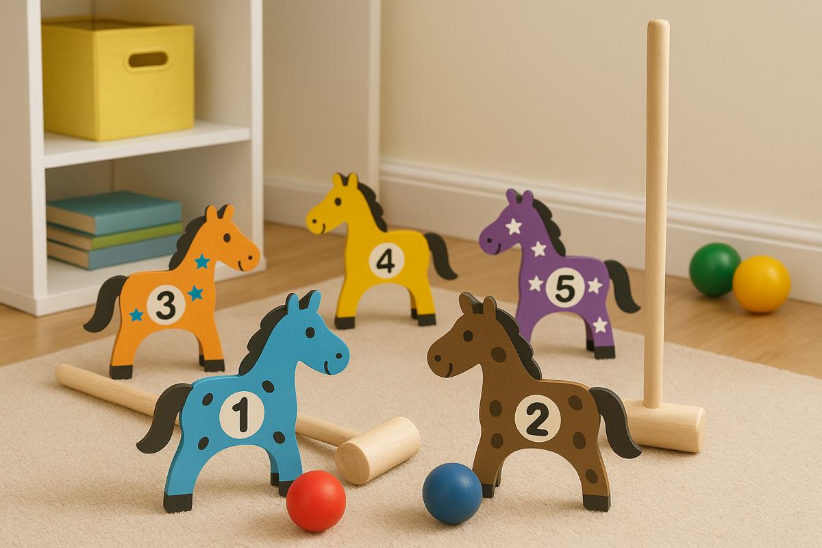 Avilo All Wood Pony Croquet Set – Classic Lawn Game with a Modern Redesign for Family Fun