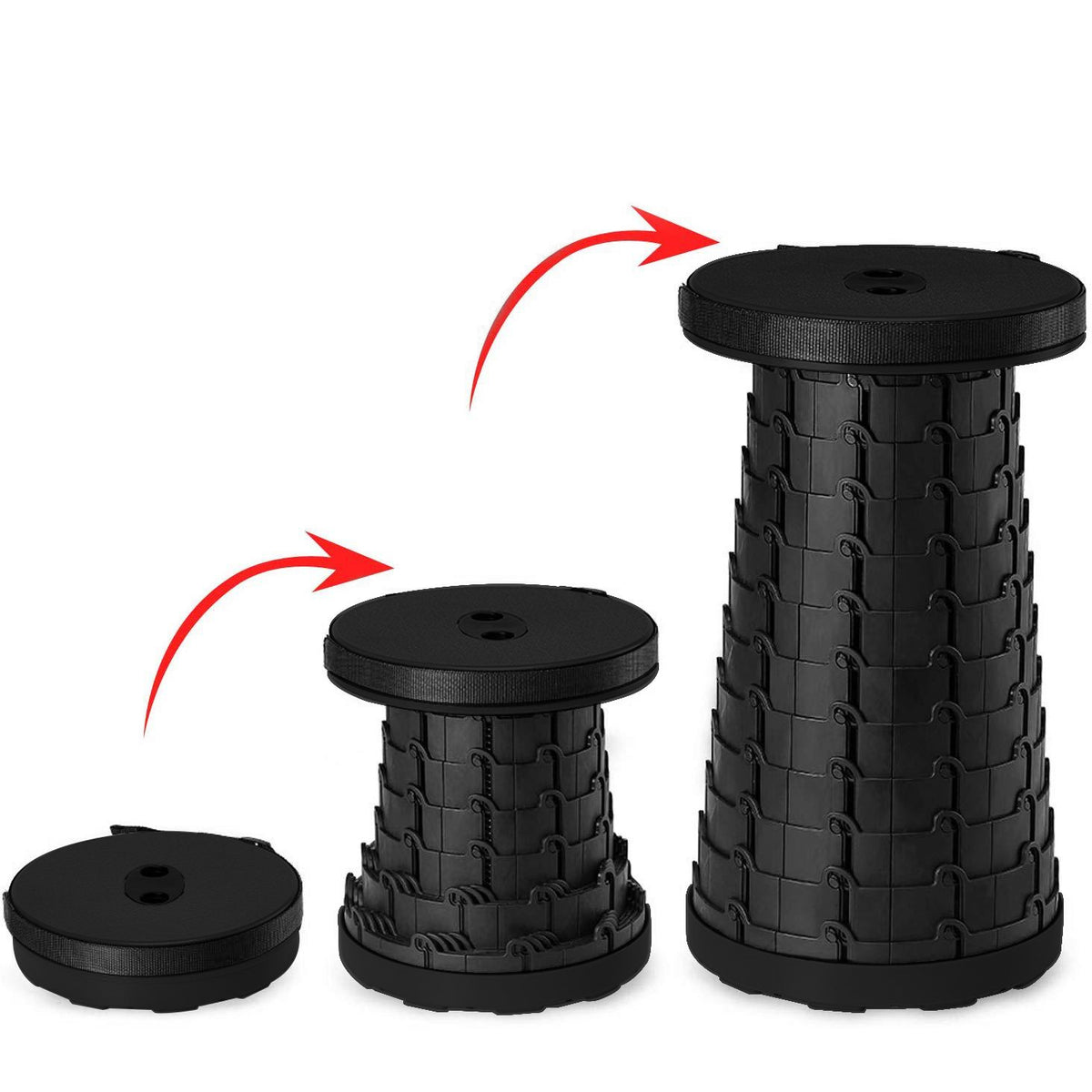 Avilo Telescopic Adjustable Stool – Lightweight Portable Seat for Camping, BBQs and Events