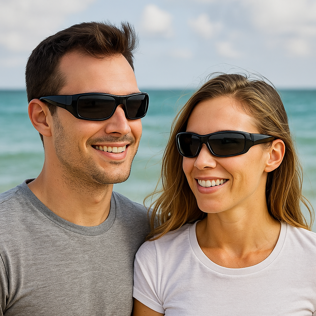 Avilo Polarised HD Wrap-Around Sunglasses with Magnetic Clip – 100% UVA & UVB Protection, Unisex