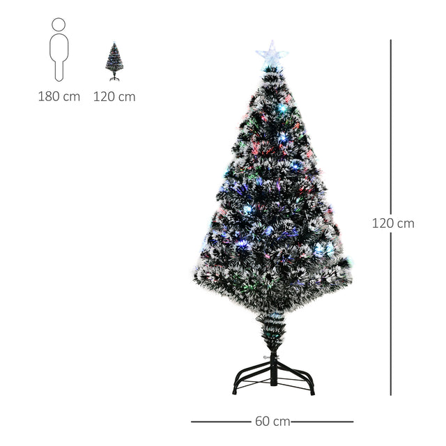 4ft pre-lit snow-tipped fibre optic Christmas tree