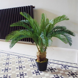 80cm Artificial Cycas Palm Plant – Tropical Tree for Home Decor, Green & Brown