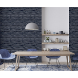 Arthouse Sahara Heavyweight Vinyl Wallpaper with Metallic and Glitter Effect – High Traffic Areas, Denim Blue